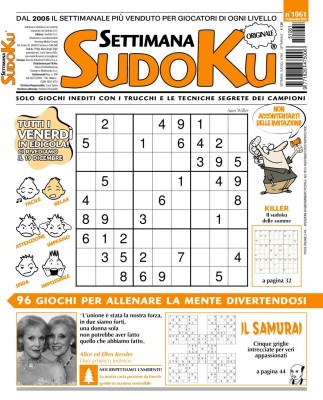 Settimana Sudoku N.1061 - 12 Dicembre 2025