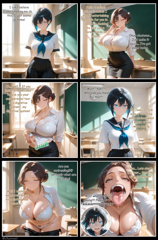 ChurnVeil - Hands On Lesson Porn Comics    / AI Porn