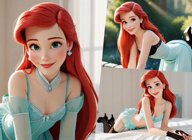 Black Miracle - Princess Ariel Clothes AI Porn