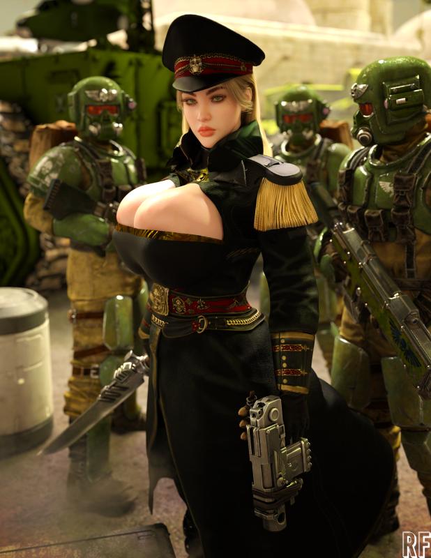 Rude Frog - Commissar Anya (Warhammer 40K) 3D Porn Comic