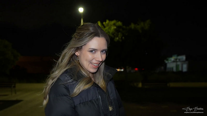 Hooked Up With a Tinder STRANGER, Fucked Him In Public And Let Him Give Me a CREAMPIE  Hope Heaven Hope Heaven (Onlyfans) FullHD 1080p