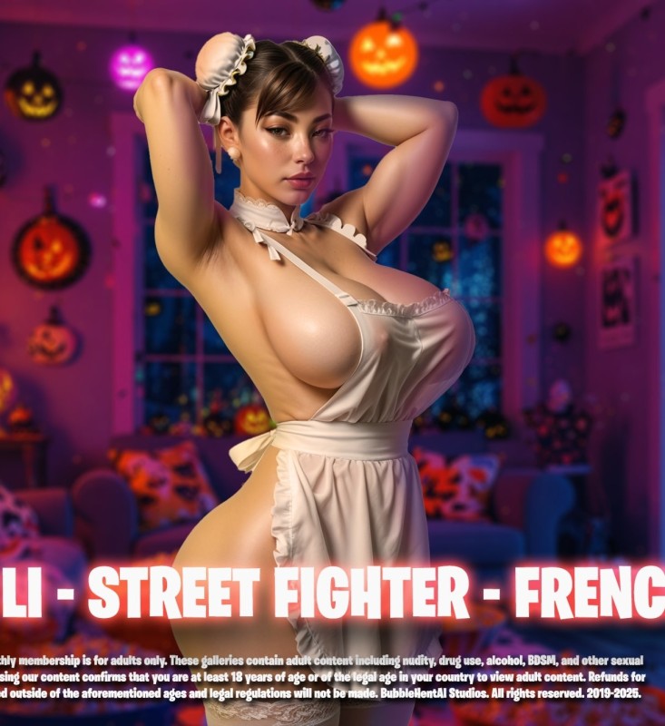 [BubbleHentAI] Chun Li - Street Fighter Franchise - French Maid AI Porn