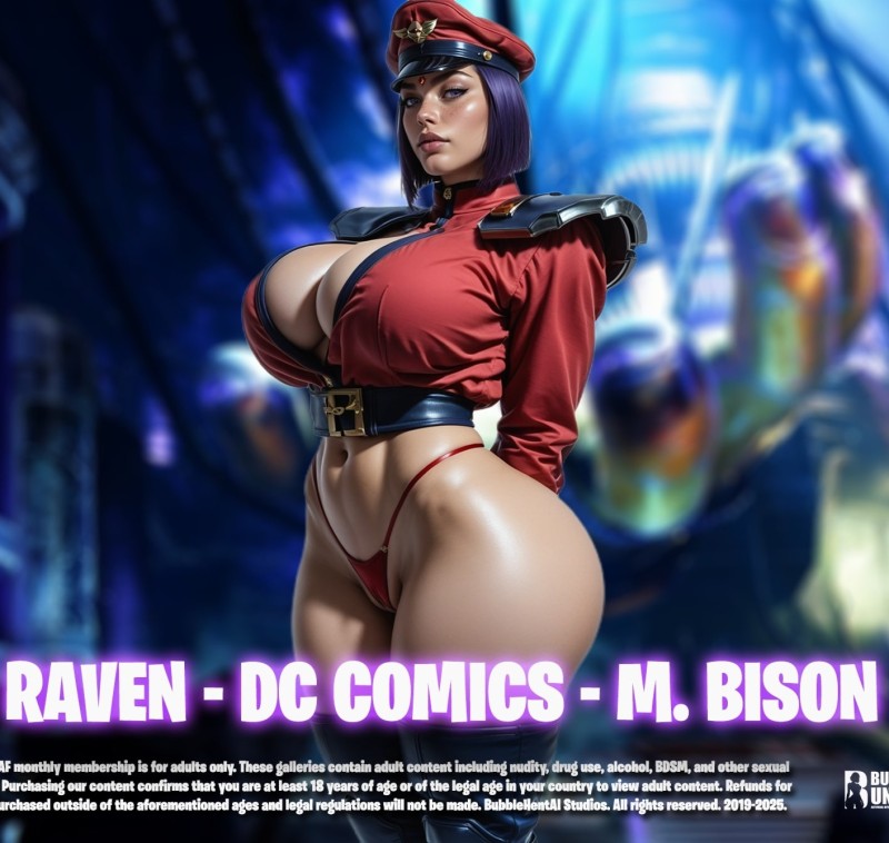 [BubbleHentAI] Raven - DC Comics - M. Bison AI Porn