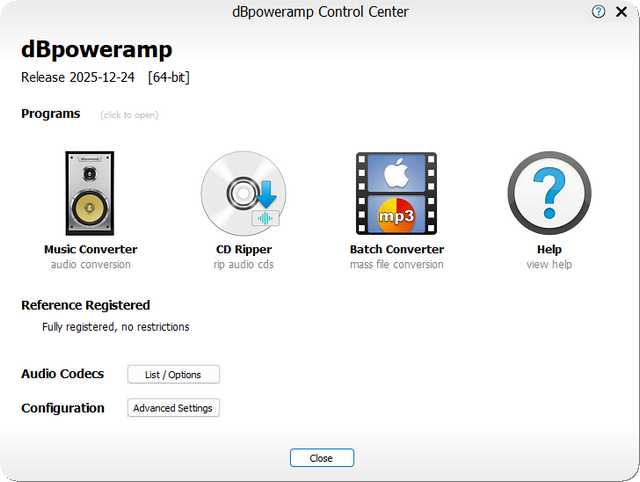dBpoweramp Music Converter 2025.12.24 Reference