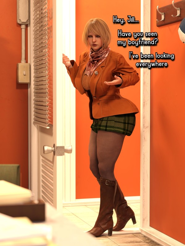 [Salamandra Ninja] Jill, Ashley & Leon 3D Porn Comic