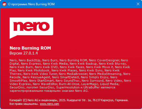 Nero Burning ROM 27.0.1.4