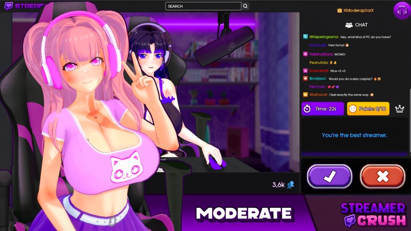 StrawniteGames - Streamer Crush v1.0 BugFix Porn Game