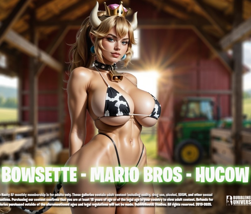 [BubbleHentAI] Bowsette - Mario Bros - Hucow AI Porn
