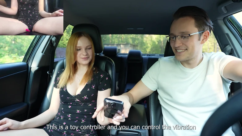 Verlonis - Surprise Verlonis for Justin Lush Control Inside Her Pussy While Driving Car in Public