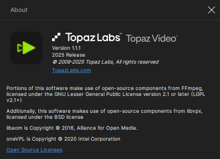 Topaz Video 1.1.1