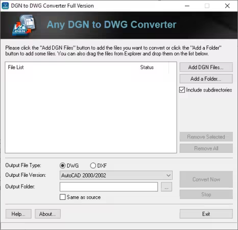 AnyDWG Software DGN to DWG Converter 2027.0 AnyDWG Software DGN to DWG Converter 2027.0