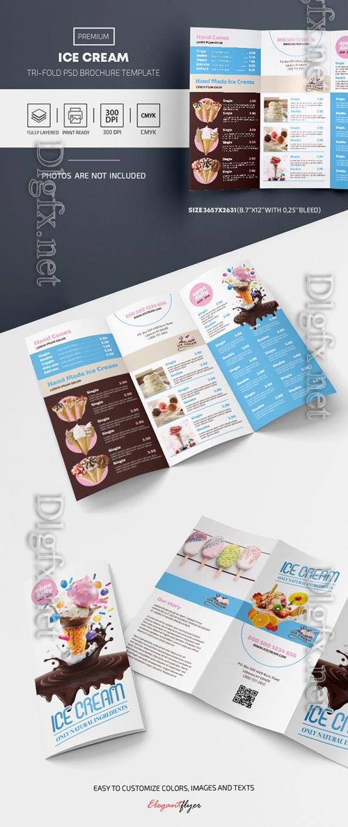 Ice Cream Tri-Fold Brochure - Elegantflyer