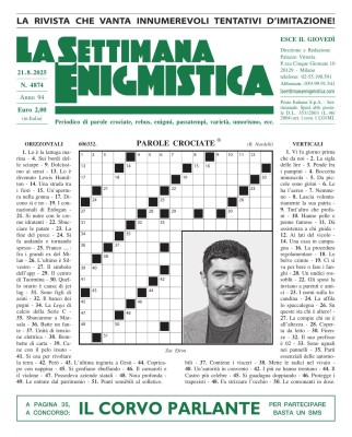 La Settimana Enigmistica N.4874 - 21 Agosto 2025