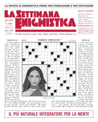 La Settimana Enigmistica N.4875 - 28 Agosto 202