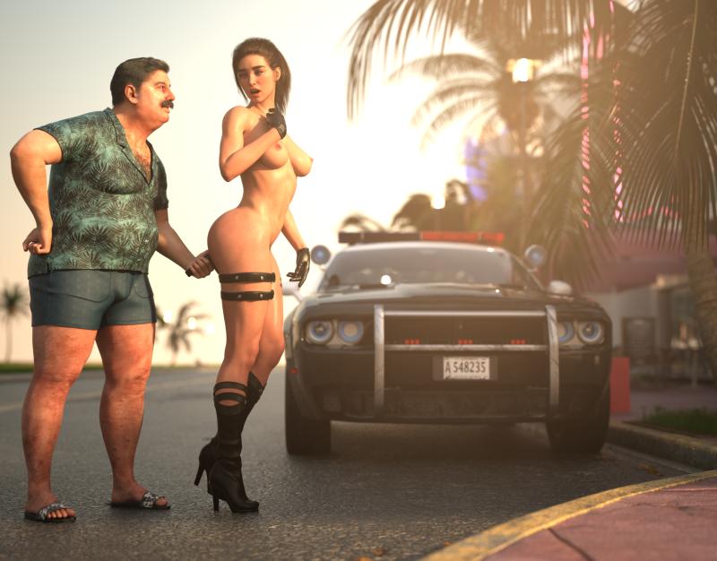 Awe-some-ryan - Claire Naughty Cop 3D Porn Comic