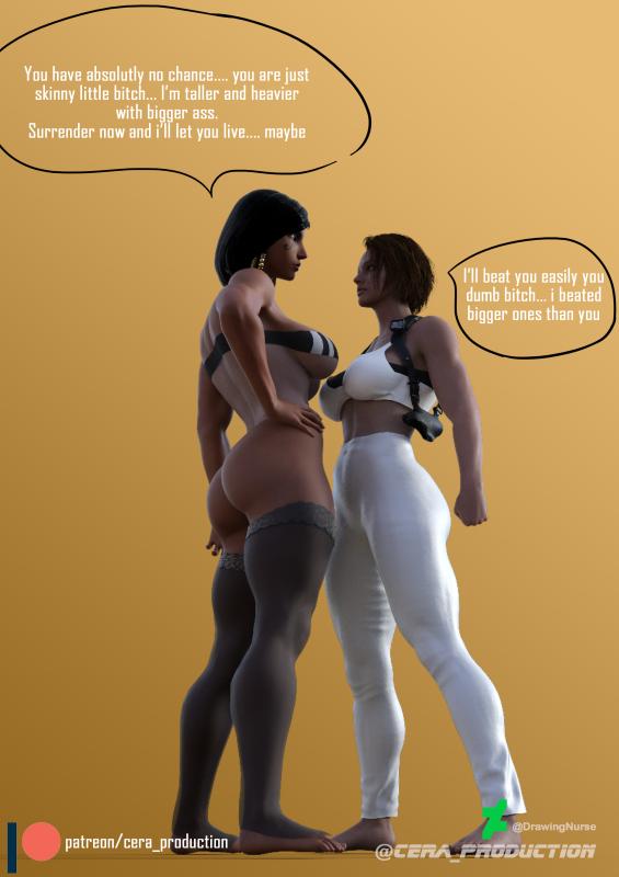 Cera Production - Pharah Vs Jill Valentine Part I 3D Porn Comic