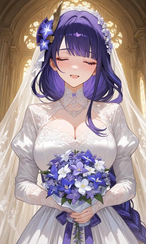 [Reiji] Raiden Shogun (Genshin Impact) – Our Wedding [AI Generated] AI Porn