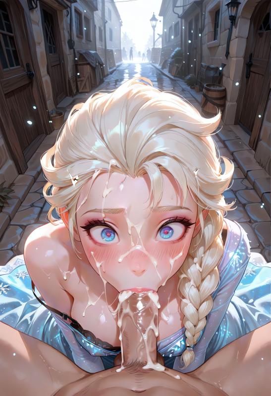 [MoekoAI] Elsa Blowjob [AI Generated] AI Porn