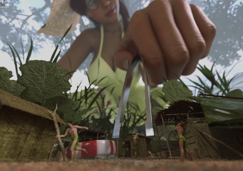 MicrovertedZzZ - Tiny Backyard 3D Porn Comic