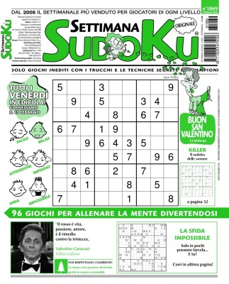 Settimana Sudoku N.1069 - 6 Febbraio 2026