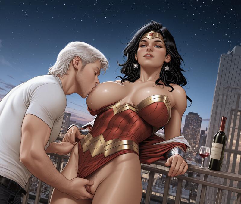 SharinelAI - Balcony Seduction AI Porn