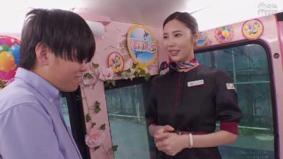 [mosaic_reduce_version] DVMM-332 一般男女モニタリングAVxマジックミラー便コラボ企画 黒パンストの美脚キャビンアテンダントが「常に乳首責め！スパイダー騎乗位」で童貞筆おろしに挑戦